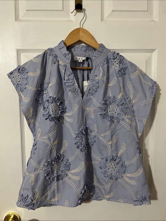 THML Tops - NWT THML Blouse Top Shirt Medium Blue